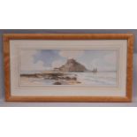 Thomas Sidney (20th Century) - 'St. Michael's Mount, Cornwall', watercolour on paper, signed and