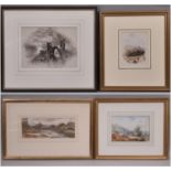 Four 19th Century Watercolour Landscapes with Figures to Include: Keeley Halswelle (1832 -1891) - '