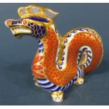 A Crown Derby dragon (gold stopper)