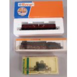 3 N gauge locomotives including Class 288 Diesel by Roco, 2-8-2 locomotive 2540 and tender by Arnold