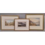 Three 19th Century Watercolour Landscapes to Include: 'John Steeple RI (1823-1887) - 'Crossing a
