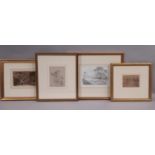 Four 19th Century Pencil Studies by Different Artists to Include: Joseph Powell (1780-1834) - '