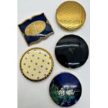 Five vintage compacts by Stratton and others