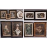 Ten Prints (Circa 19th Century) Including Nine Chromolithographs and one other, in frames of the