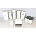 Eight Chanel No5 products, seven still in cellophane wrappers including a 7.5ml perfume, a bath gel,
