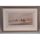 Charles Sim Mottram RBA (act.1876-1919) - 'Fishing Boats Approaching the Shore' (1880),