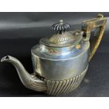 A late Victorian silver teapot, Birmingham 1894, maker Haseler Brothers, 9.3oz approx