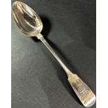 A William IV Irish silver basting spoon, Dublin 1834, maker James Le Bas, 31cm long, 4.1oz approx