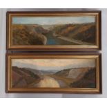 Alfred Oliver Townsend (1846-1917) - Two paintings of the Avon Gorge, oil on board, both