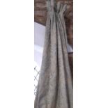 2 pairs good quality extra long curtains, lined with goblet pleated heading. Size per curtain: