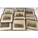 Group of thirteen vintage sporting prints (hunting, horse racing and related), approx. 32 x 26 cm