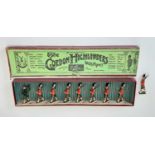 Britains set 77, Gordon Highlanders with Piper; box contains 7 marching Highlanders and 1 Piper,