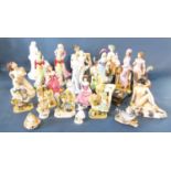 A collection of miscellaneous contemporary figures including Coalport Valentina and the Bear 92/