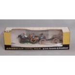 American Civil War 'Gun Team & Limber' by Britains Ltd no 7434 with box (not secured in box)