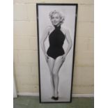 A framed monochrome photographic print, Marilyn Monroe, Verkeke Penant-Poster, printed in the