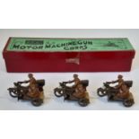 Britains set 199, Motor Machine Gun Corps khaki painted finish, in original green label Whisstock