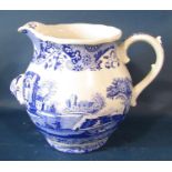 A Spode Italian contemporary out sized ewer with scrolled handle and supports, 4 gallon approx