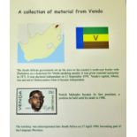 Two volume collection of Venda appears complete 1979-1994, includes some FDC's