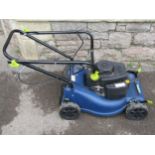 A Challenge Extreme petrol driven rotary lawn mower with grass collection box