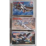3 boxed model aircraft kits by Academy, all 1:72 scale, comprising Boeing B50D, Boeing RB50G and