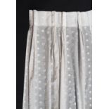 One pair extra long patterned voile curtains with triple pleat heading, Each