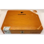 Twenty-four 7 inch Cohiba Esplendidos Habana Cuba Cigars, in the original wooden box, paper seal