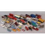 A collection of unboxed vintage model vehicles by various makers including Corgi, Lesney Matchbox,