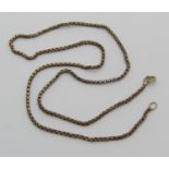 9ct chain necklace, 3.7g (clasp vacant)