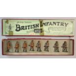 Britains set No. 258 British Infantry (Active Service Equipment with shrapnel proof helmets and