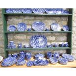 Large quantity of Burleigh Calico pattern tableware comprising graduated plates, coffee mugs