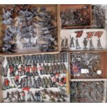 A large collection of Britains military figures for restoration including early smaller version