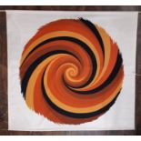 Striking vintage wall hanging 1970's Strömma-Swedes 'Hurricane' by Curry Melin, unlined, 110x120cm