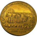 Gilt bronze medal commemorating Nelsons Victory at the Battle of the Nile, 1st August 1798, 46 cm