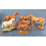 A Beswick matt glazed figure of the Minstrel (racehorse of the year 1977) Grundy (racehorse of the