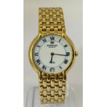 Raymond Weil Fidelio ladies wristwatch with gold plated casework and bracelet, white dial,