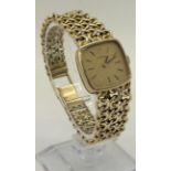 Omega ladies wristwatch with 9ct gold casework and bracelet 29 grams (with movement removed)