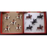 2 Britains boxed sets; set 13 3rd Hussars including mounted Officer on rearing horse with drawn