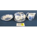 A Royal Worcester Hanbury pattern tea service for eight with floral panels