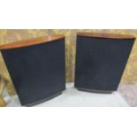 Stereo equipment - A freestanding pair of Quad ESL-63 loud speakers, 92 cm high x 66 cm x 16 cm, (