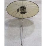 A vintage hanging ceiling light in the form of an inverted parasol, 65cm diameter