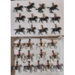 A mixed collection of 25 Britains hollow cast cavalry figures in various conditions (25)