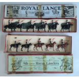 Britains set 24 9th (Queen's) Royal Lancers in early illustrated box with tie-in insert, unstrung (1