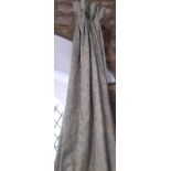2 pairs good quality extra long curtains, lined with goblet pleated heading. Size per curtain: