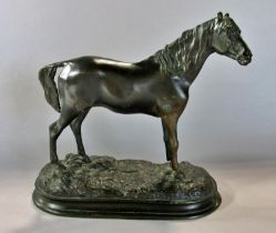 A bronze study of a horse after Mene 22 cm wide x 20 cm high