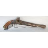 An antique flintlock Blunderbuss (lacking ram rod), overall length 48 cm