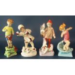 Twelve Worcester porcelain figures modelled by F G Doughty comprising the 12 Months of the Year