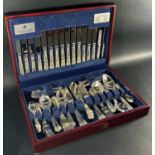 A Viners silver plated King’s pattern canteen of cutlery, one hundred pieces for eight settings, see