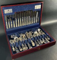 A Viners silver plated King’s pattern canteen of cutlery, one hundred pieces for eight settings, see