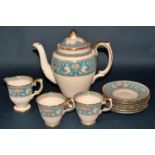 A small collection of Crown Staffordshire Ellesmere pattern coffee wares, a Crown Derby Imari cup