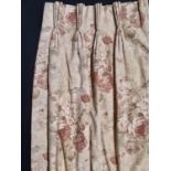 A boxful of unmatched Bibury curtains including 2 long single curtains, 2 small short pairs and a